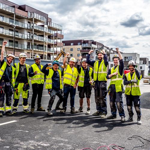 Sammen på jobb på Vøyenenga